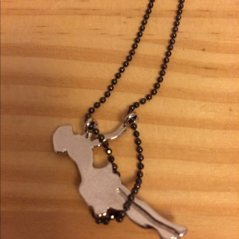 New! Silver Swing Girl Necklace - Picture 1 of 6